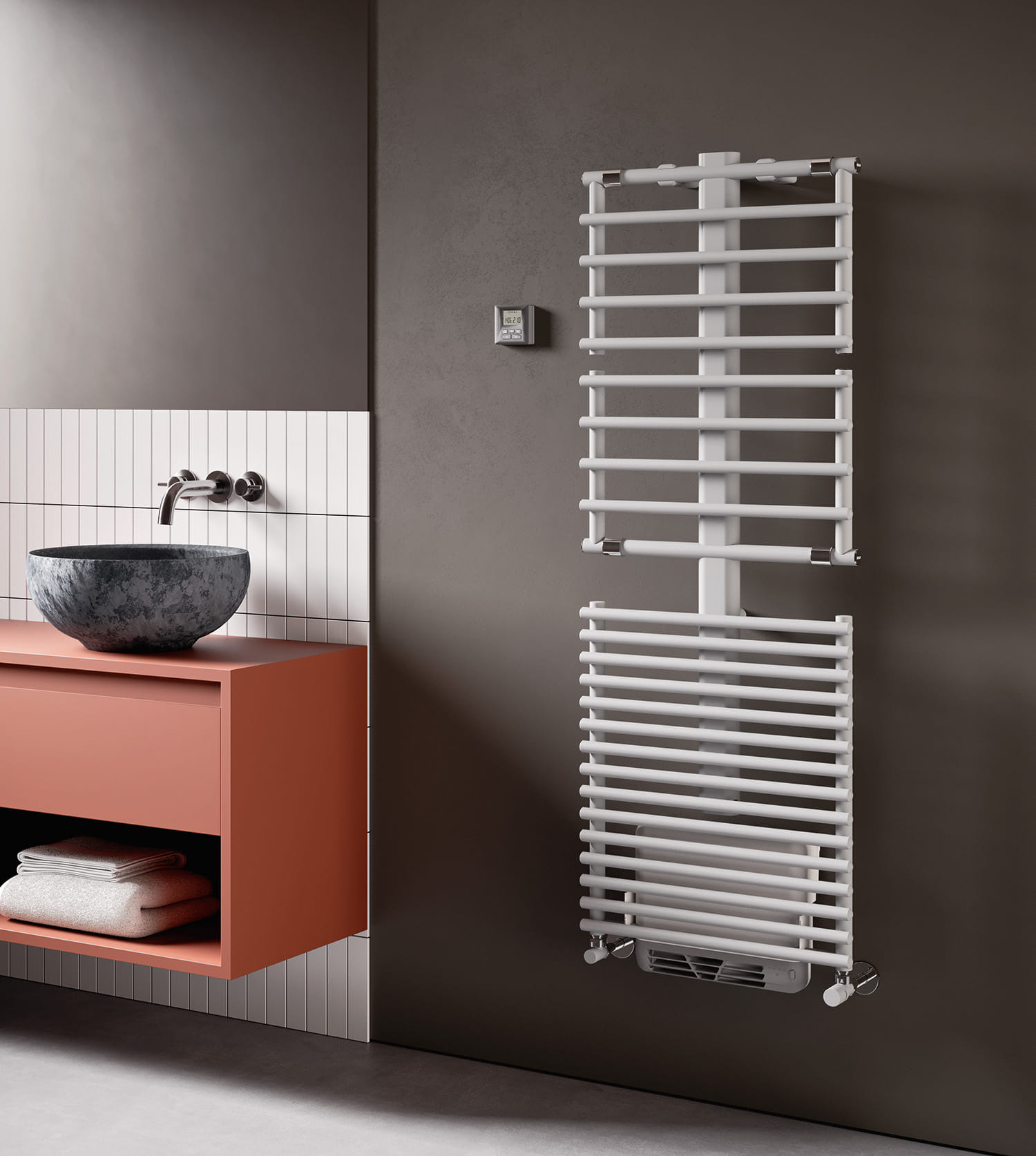 Get Up Air Mix, Hight 1499 mm, Lenght 550 mm, with air diffuser, Matt Light Grey